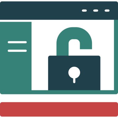 güvenlik düz vektör simgesi