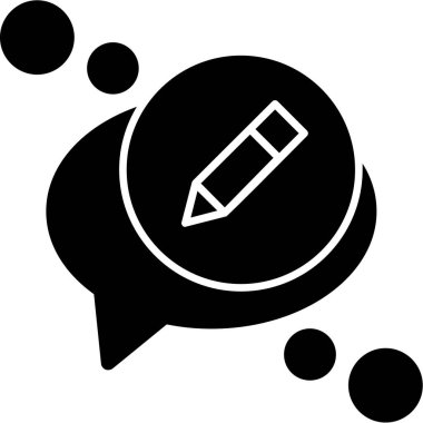 Bir kalem simgesinin vektör illüstrasyonu