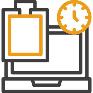 Zaman yönetimi simgesi vektör illüstrasyonu