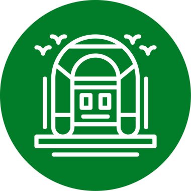 Modern binanın vektör illüstrasyonu