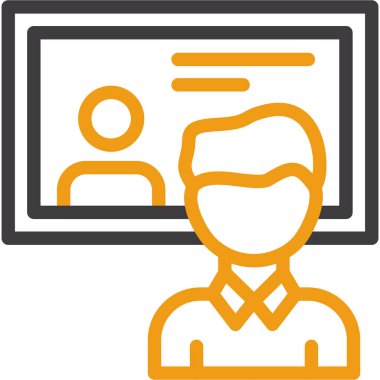 İş yönetimi satırı vektör simgesi.