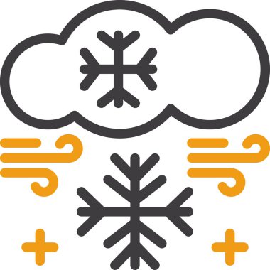 Kar. Web simgesi basit illüstrasyon