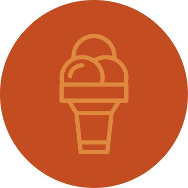 Dondurma. Web simgesi basit illüstrasyon