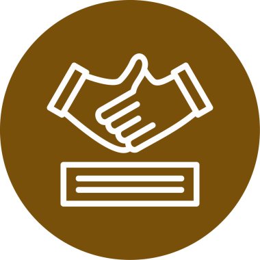 Bir el sıkışma simgesinin vektör illüstrasyonu