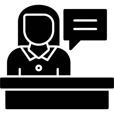 Müşteri hizmeti simgesi, vektör illüstrasyonu