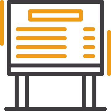 reklam reklam pazarlama simgesi doldurulmuş ana hatlarıyla