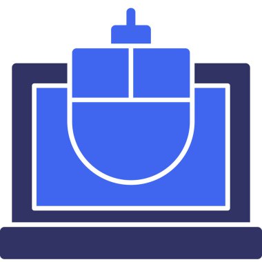 Bir bilgisayar simgesinin vektör illüstrasyonu