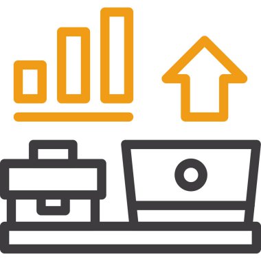 iş grafiği simgesi düz biçimli