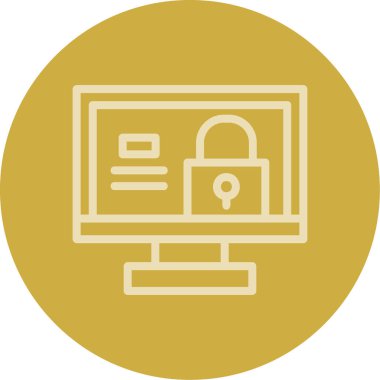 Vektör Kabartma Simgesi Tasarımı Kilitle