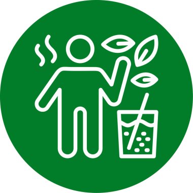 Ekoloji. Web simgesi basit illüstrasyon