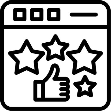 derecelendirme geribildirim simgesi, vektör tasarımı