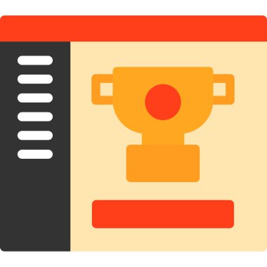 ödül kupası simgesi düz stil