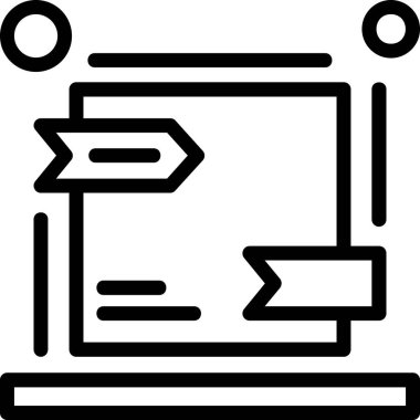 arrow cursor navigation icon in outline style
