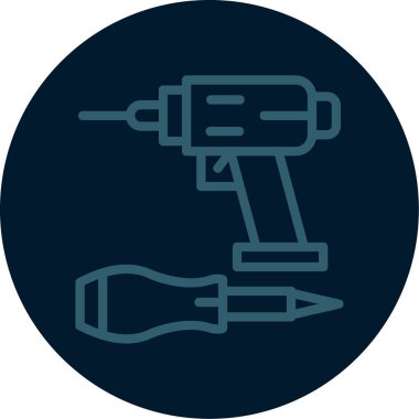 tornavida ikonu vektör çizimi