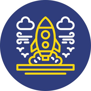 Roket simge vektör çizim