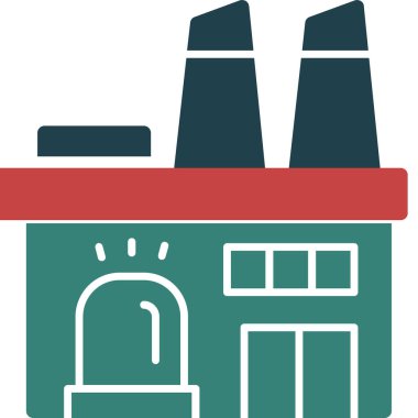 Fabrika. Web simgesi basit tasarım