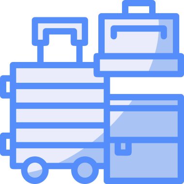 bagaj simgesi, vektör illüstrasyonu basit tasarım