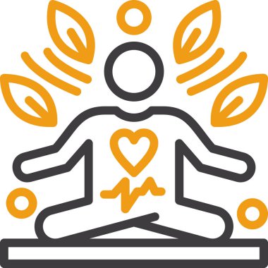 yoga simgesi vektör illüstrasyonu