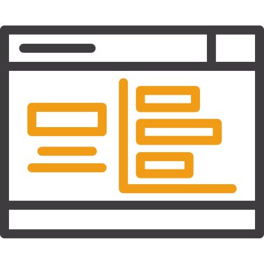 Web sayfası ikon vektör illüstrasyonu