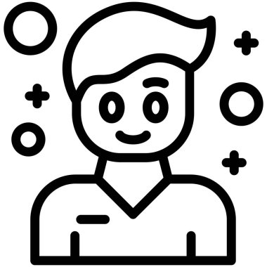 erkek çocuk simgesi ana hatlarıyla