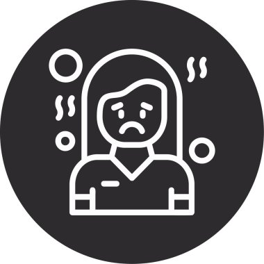 Depresyon, depresyon, depresyon ikonu.