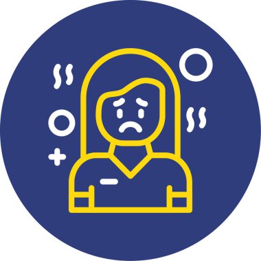 Ağlıyorum. Web simgesi basit illüstrasyon