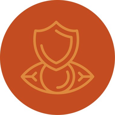 Bir kalkan simgesinin vektör illüstrasyonu