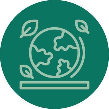 toprak küre simgesi, vektör illüstrasyonu