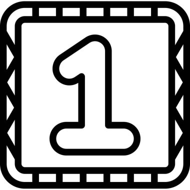 Bir numaralı işaret, vektör illüstrasyonu