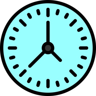 Saat simgesi vektör illüstrasyonu