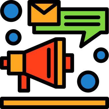 Mesaj var. Web simgesi basit illüstrasyon