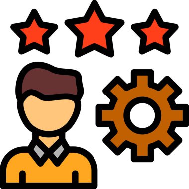 Müşteri hizmeti simgesi, vektör illüstrasyonu