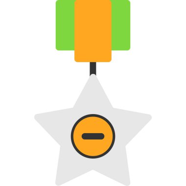 Madalya düz vektör simgesi