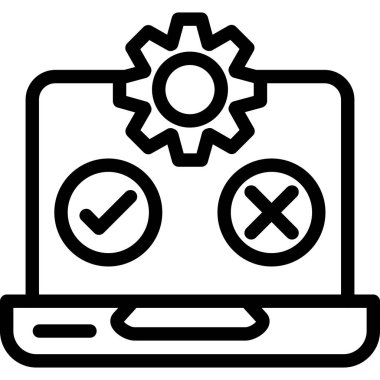 Dizüstü bilgisayar simgesi vektör çizimi