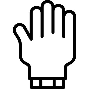 Eldiven jest el simgesi ana hat biçiminde