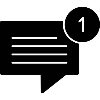 baloncuk sohbet ileti simgesi ana hat biçiminde