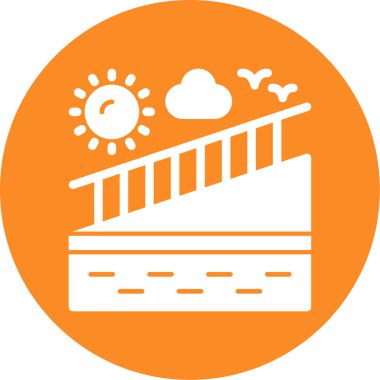 Bir binanın tasarımı için arka planın vektör çizimi