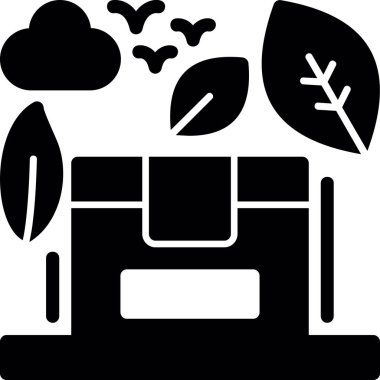 Doğa. Web simgesi basit illüstrasyon