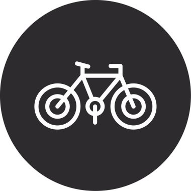 Bisiklet ikonu. Web için bisiklet vektör simgelerinin basit illüstrasyonu