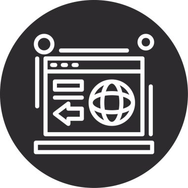 Web tarayıcısı. Web simgesi basit illüstrasyon