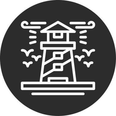 Fener simgesinin vektör illüstrasyonu