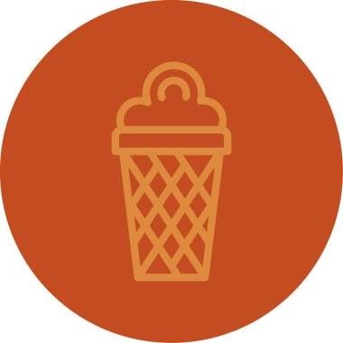 Dondurma Konisi Hattı Çok Renkli, Vektör Resimleri