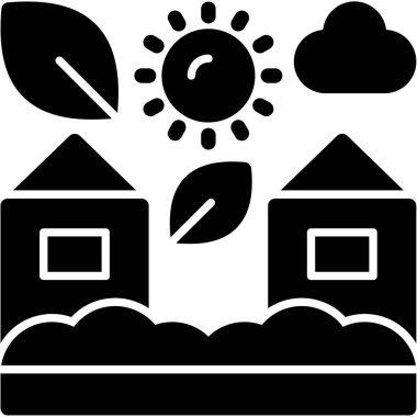 Katı biçimde iklim bulutu ikonu