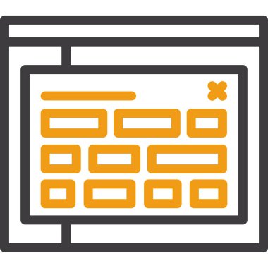 Taslak biçimdeki web sayfası yerleşim simgesi