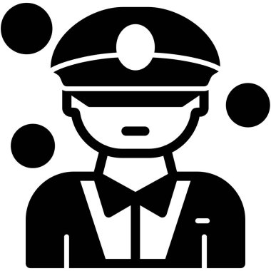 Polis simgesi, vektör illüstrasyonu