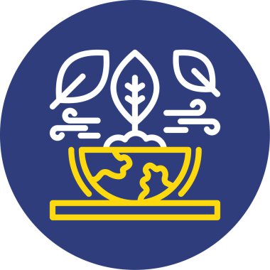 Bir bitki simgesinin vektör illüstrasyonu