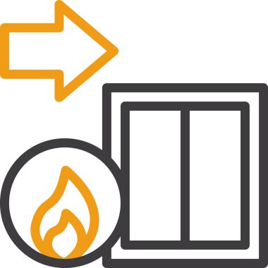 Yangın. Web simgesi basit illüstrasyon