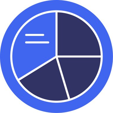 Pasta grafiği simgesi, basit vektör illüstrasyonu