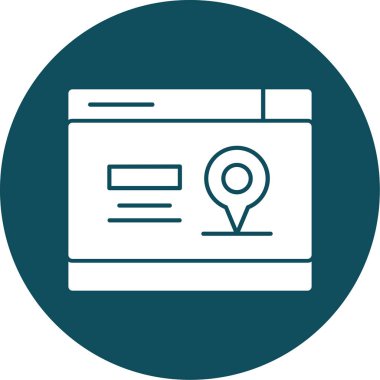 Vektör konumu simge illüstrasyonu