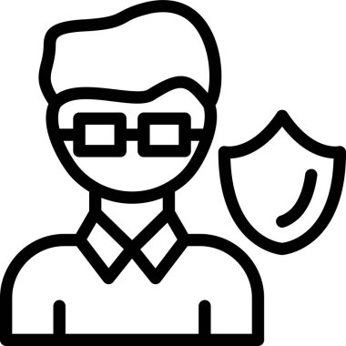 Adamım. Web simgesi basit illüstrasyon